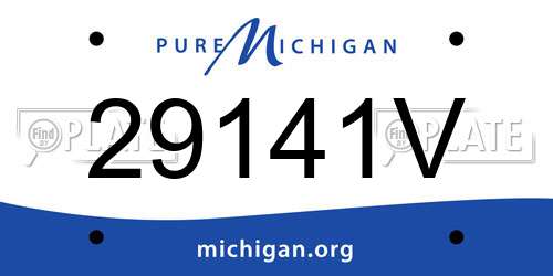29141V Michigan License Plate