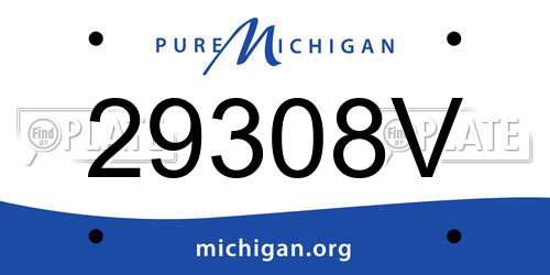 29308V Michigan License Plate