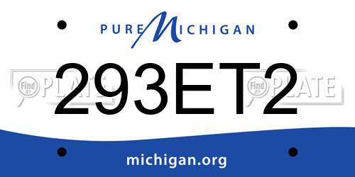 293ET2 Michigan License Plate