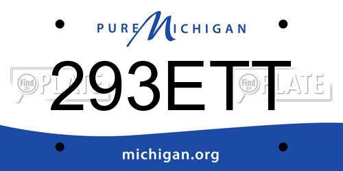 293ETT Michigan License Plate