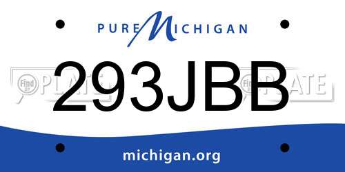 293JBB Michigan License Plate