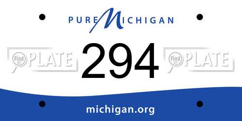 294 Michigan License Plate