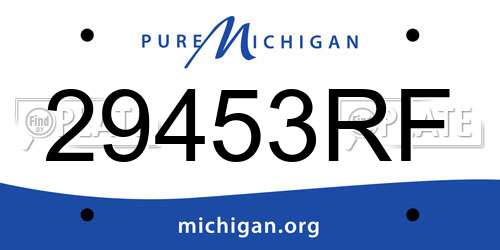 29453RF Michigan License Plate