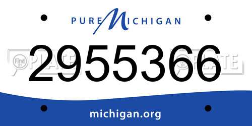 2955366 Michigan License Plate