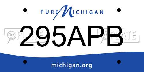 295APB Michigan License Plate