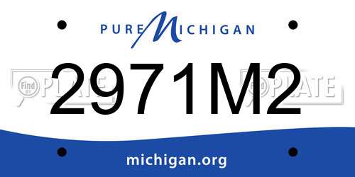 2971M2 Michigan License Plate