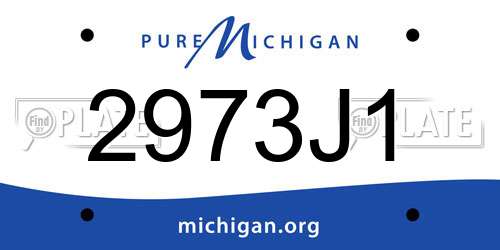 2973J1 Michigan License Plate