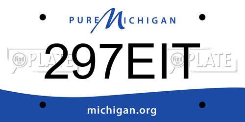 297EIT Michigan License Plate