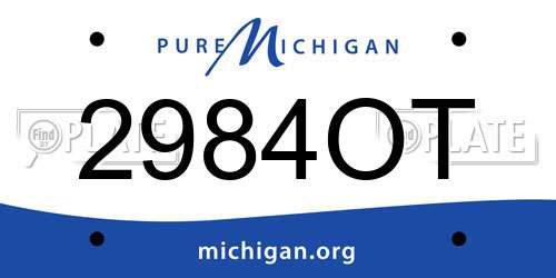 2984OT Michigan License Plate