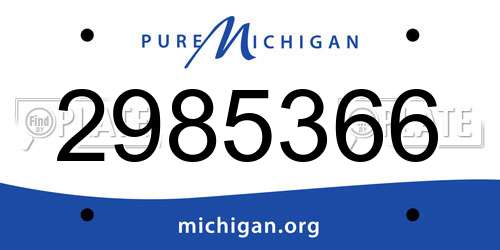 2985366 Michigan License Plate