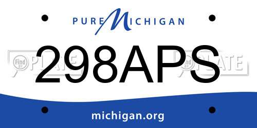 298APS Michigan License Plate