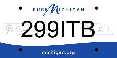 299ITB Michigan License Plate