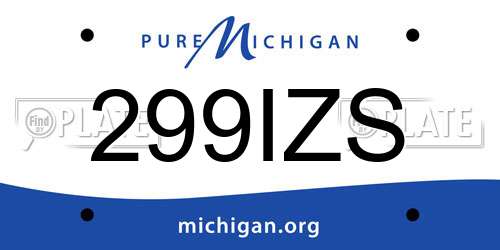 299IZS Michigan License Plate