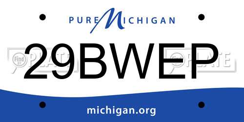 29BWEP Michigan License Plate