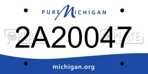2A20047 Michigan License Plate