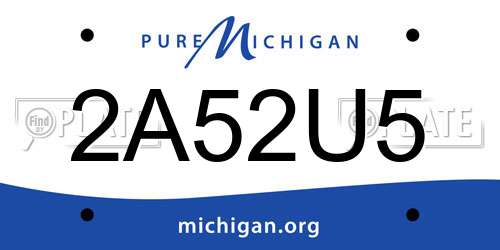 2A52U5 Michigan License Plate