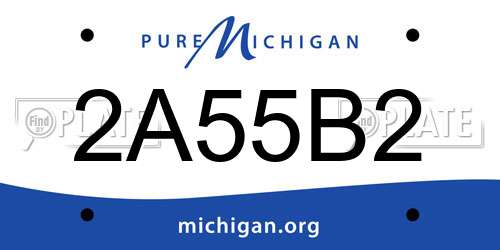 2A55B2 Michigan License Plate