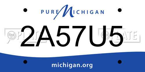 2A57U5 Michigan License Plate