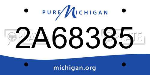 2A68385 Michigan License Plate