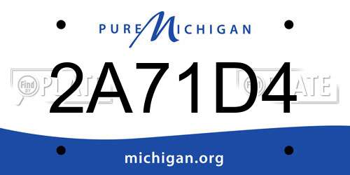 2A71D4 Michigan License Plate