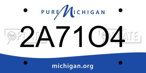 2A71O4 Michigan License Plate