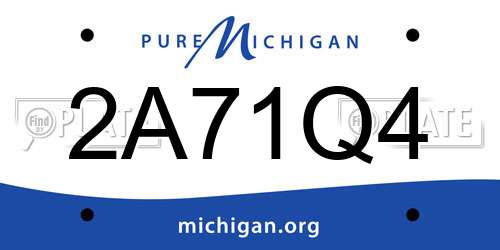 2A71Q4 Michigan License Plate