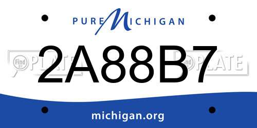 2A88B7 Michigan License Plate