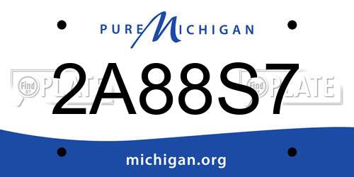 2A88S7 Michigan License Plate