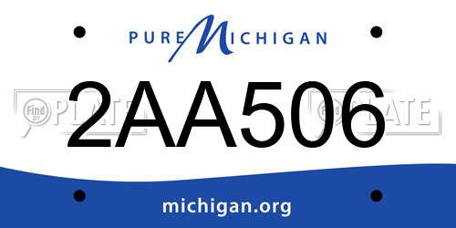 2AA506 Michigan License Plate