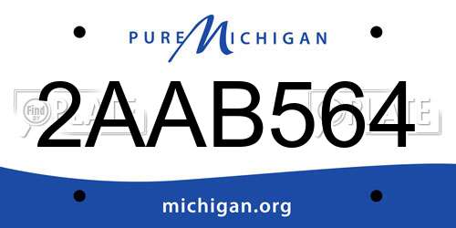 2AAB564 Michigan License Plate