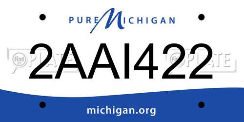 2AAI422 Michigan License Plate