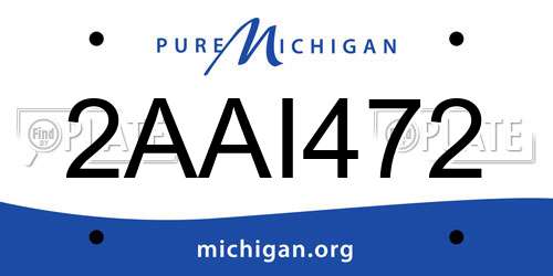 2AAI472 Michigan License Plate