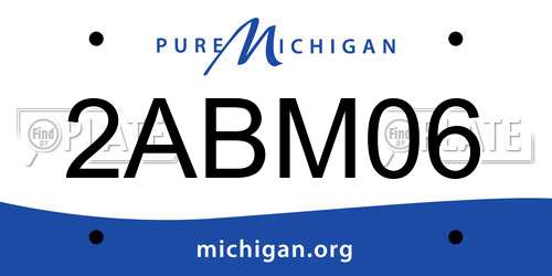 2ABM06 Michigan License Plate