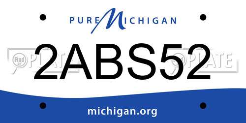 2ABS52 Michigan License Plate