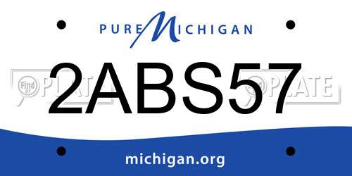 2ABS57 Michigan License Plate