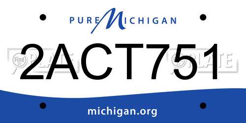 2ACT751 Michigan License Plate