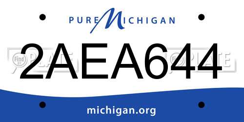 2AEA644 Michigan License Plate