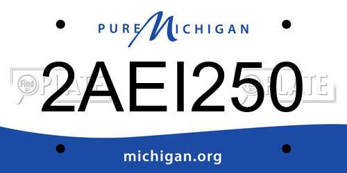 2AEI250 Michigan License Plate