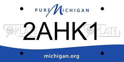 2AHK1 Michigan License Plate