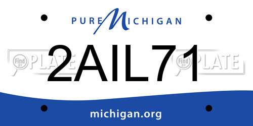 2AIL71 Michigan License Plate