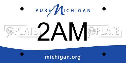 2AM Michigan License Plate