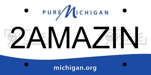 2AMAZIN Michigan License Plate