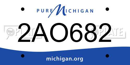 2AO682 Michigan License Plate