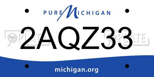 2AQZ33 Michigan License Plate