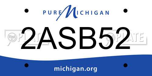 2ASB52 Michigan License Plate