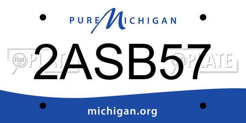 2ASB57 Michigan License Plate