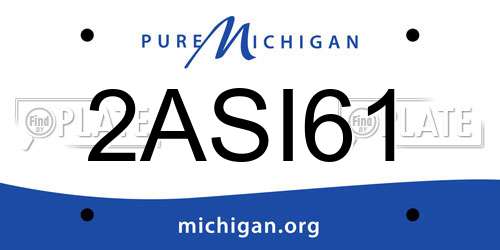 2ASI61 Michigan License Plate