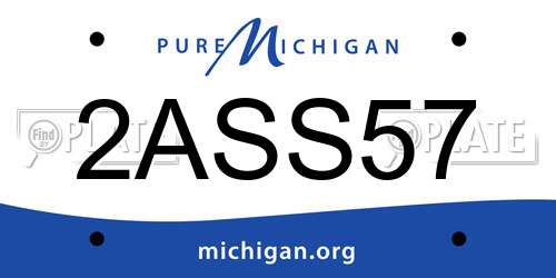 2ASS57 Michigan License Plate