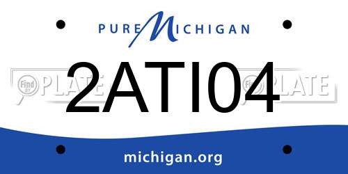 2ATI04 Michigan License Plate