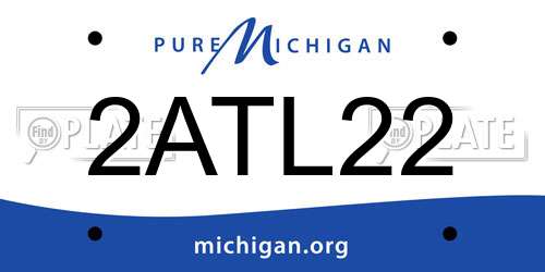 2ATL22 Michigan License Plate